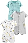Simple Joys by Carter's Baby Boys' 3-Pack Snap-up Rompers