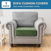 Vista 3 de Funda para Sofá de Terciopelo Elástico Funda de Cojín de Sofá 1 Pieza - Funda Elástica Lavable para Asiento o Respaldo, Fundas de Asiento para Sofás