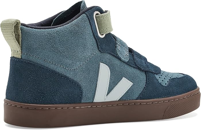 Детские кроссовки VEJA Small V-10 Mid, цвет: Синий — фото 7