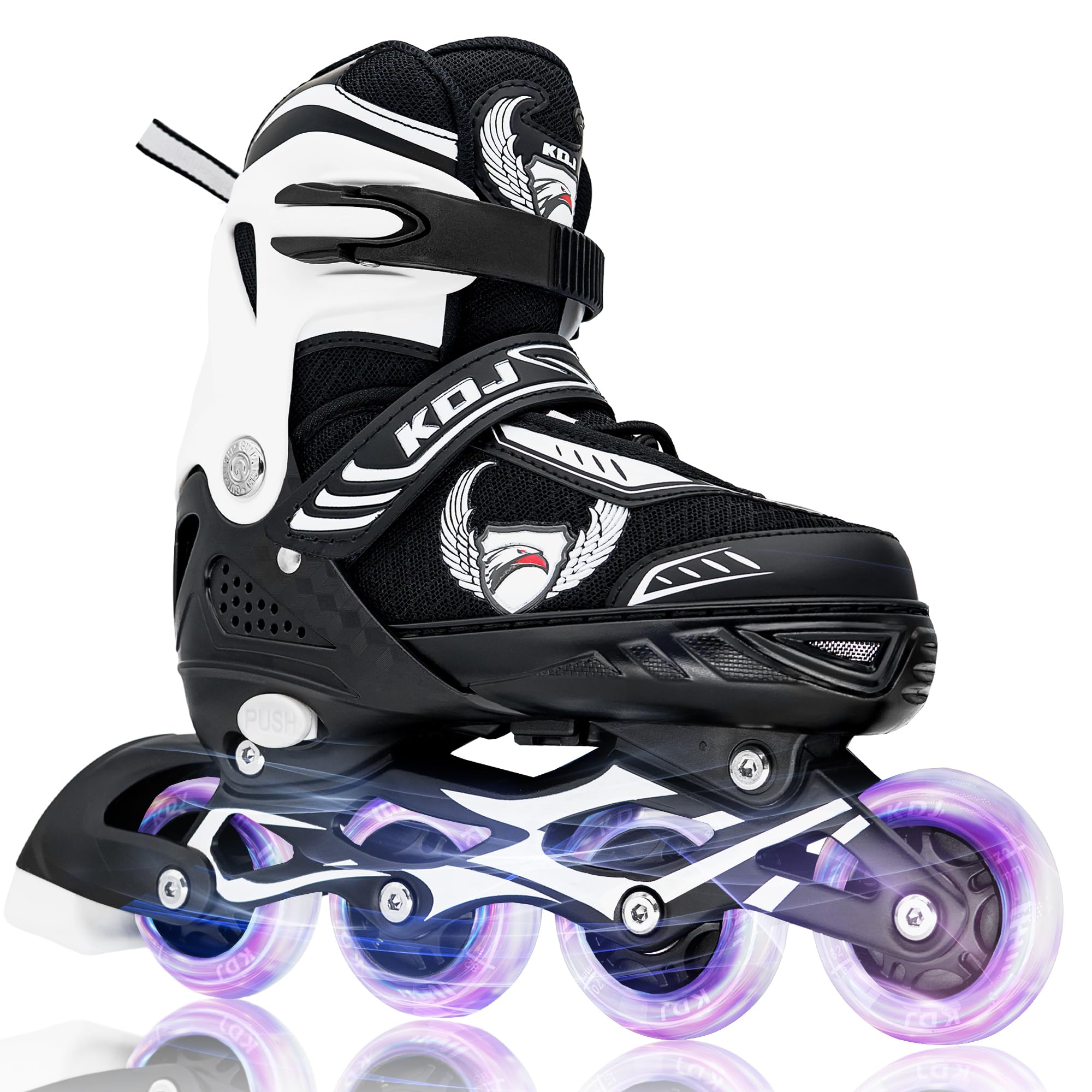 Inline Skates for Kids,Adjustable with 4 Illuminating Pu Wheels,Outdoors Indoors for Boys Girls Beginners