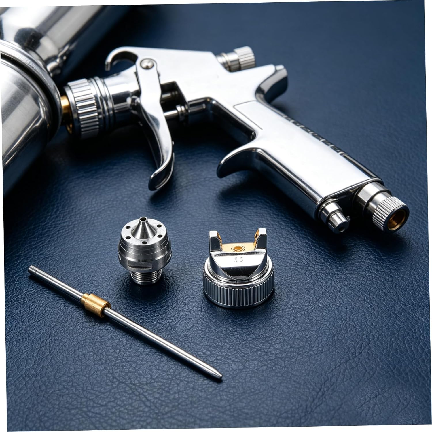 Spray Gun Needle and Fluid Nozzle Cap Kit 2.5mm – Automotive Paint Sprayer Repair Set for Car Body Paint Application