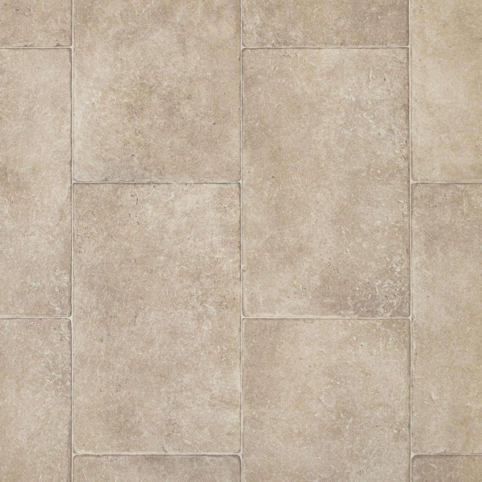 Cream Aged Stone Tile Effect Eclipse Vinyl Flooring 2mm Thick Lino Roll Bathroom Kitchen (2m Wide x 4.5m Long)