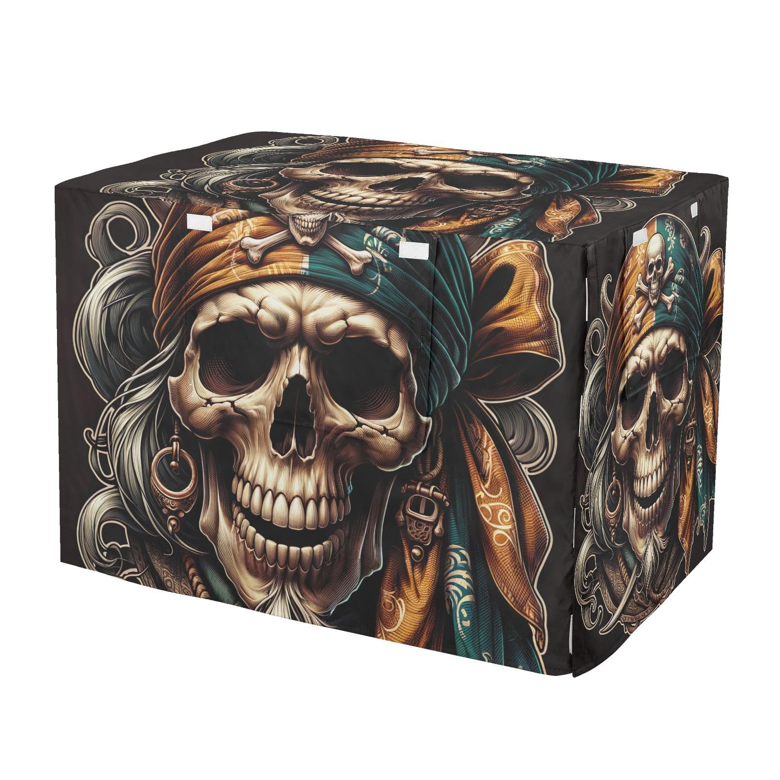 Fenêtres en maille respirante sur cette housse Jolly Roger cage M pirate