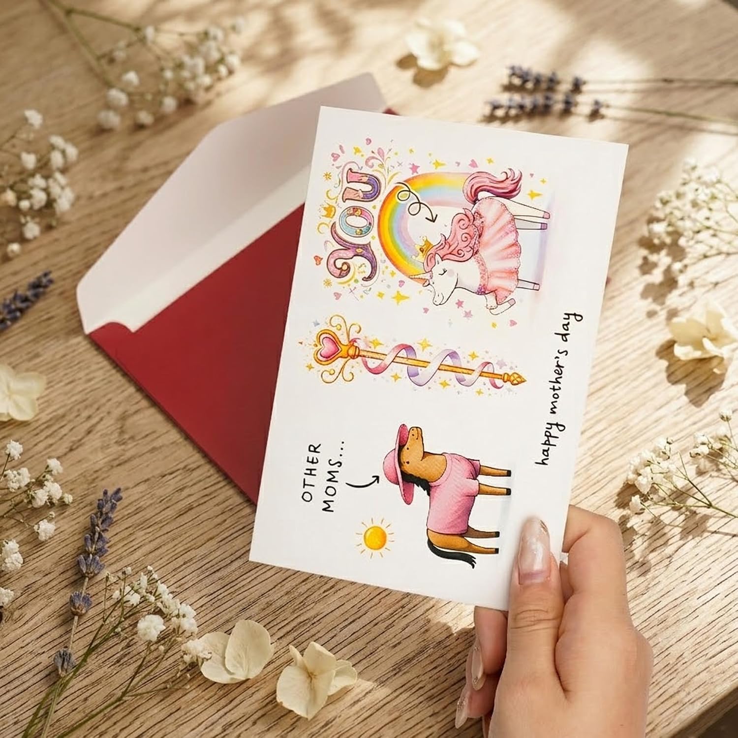 Funny Mother's Day Card for Mom, Cute Unicorn Greeting Card, Happy Mothers Day Gifts from Daughter, Son, Husband, Wife, Bonus Unique Humorous Birthday Present, Creative Thoughtful Gift Ideas image 5