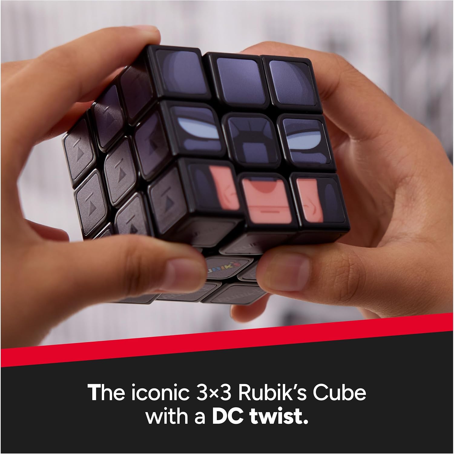 Rubik's Cubers Batman 3X3 Puzzle Game for Adults and Children - Rubiks Magic Cube - Original 3x3 Puzzle - Batman DC Toy - Problem Solving Puzzle - Children's Game 8 Years and Above