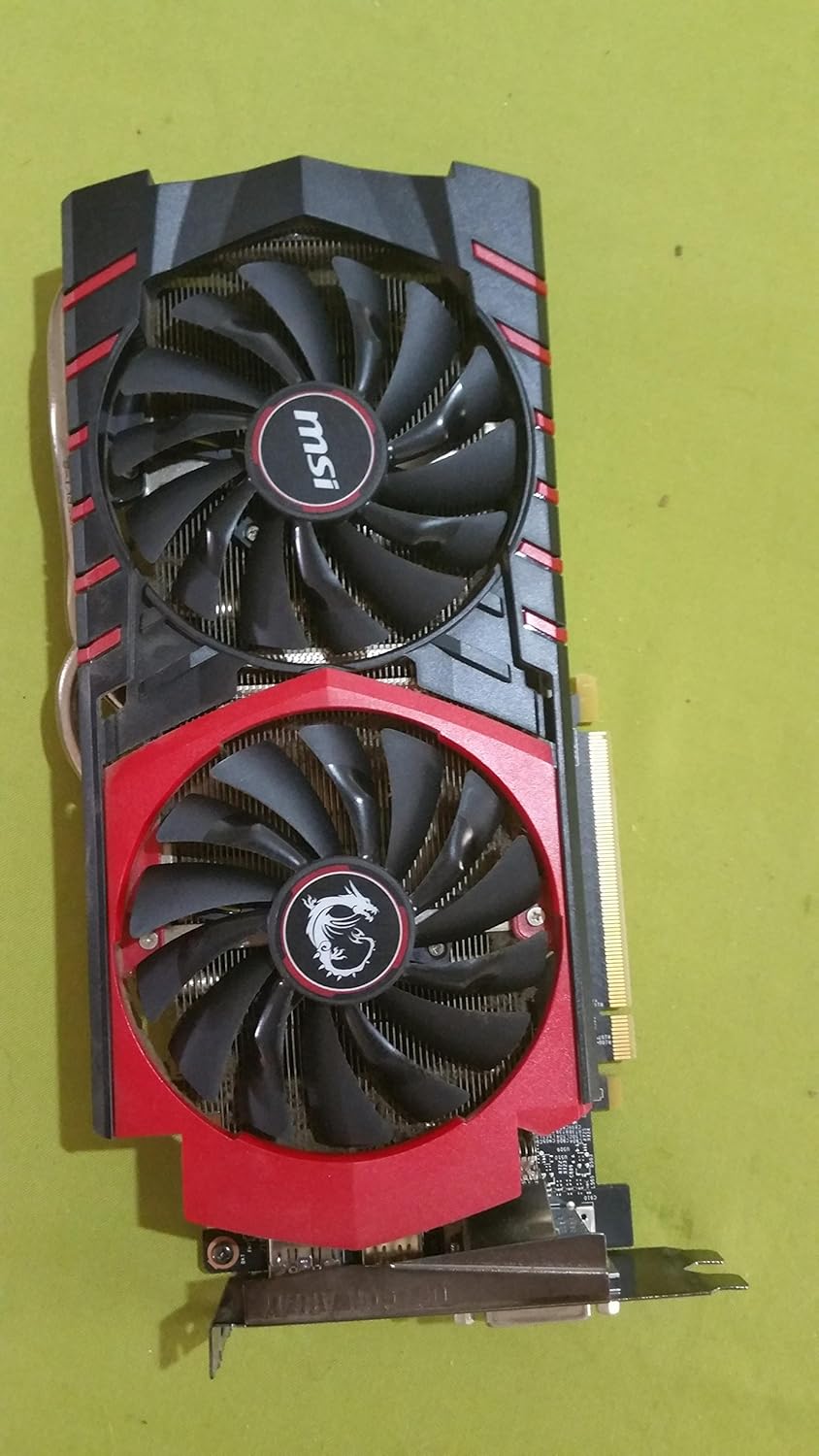 Back view of MSI GeForce GTX 970 GAMING 4G graphics card PCB