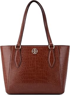 KYELLE Small Tote, Caramel Croc