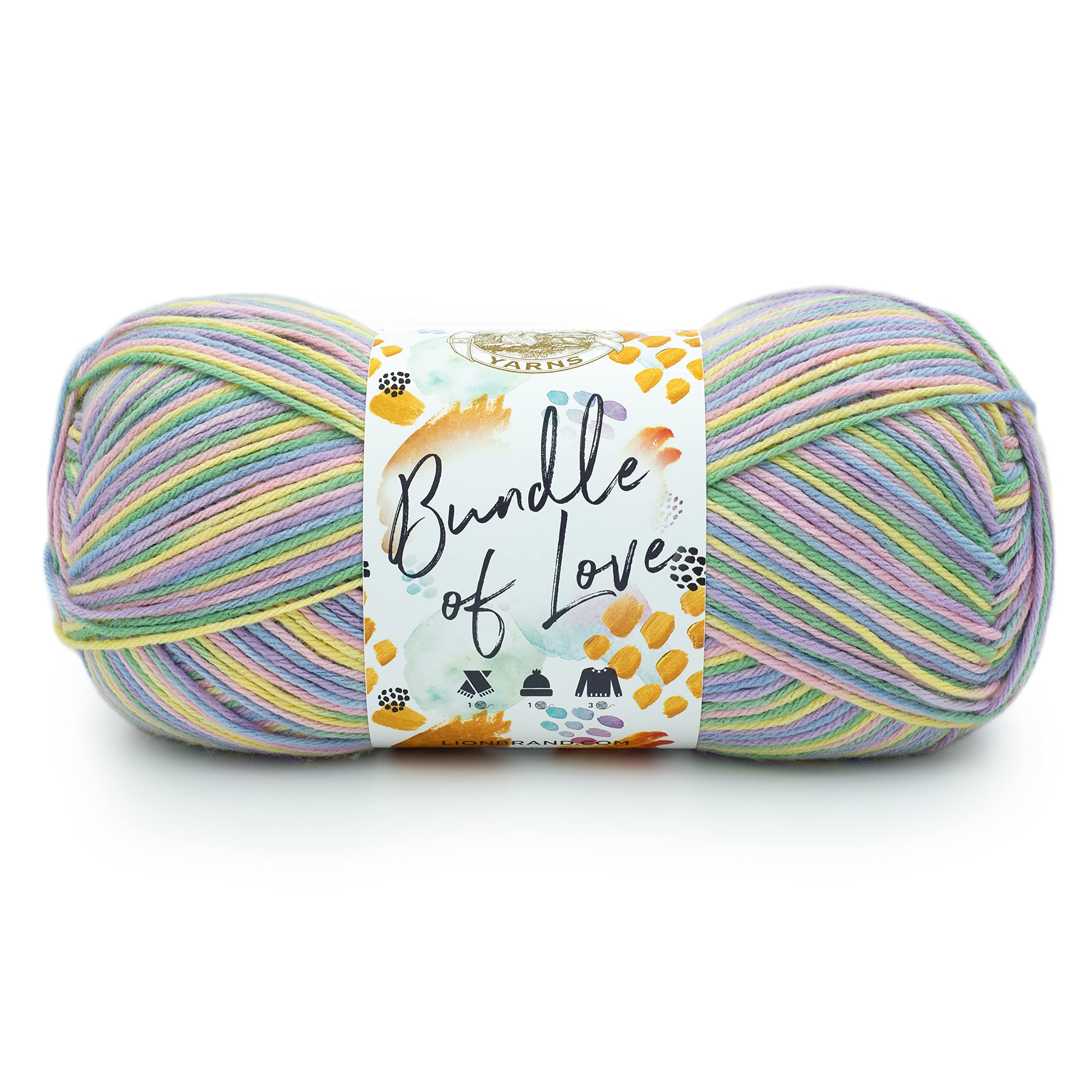 Ovillo de lana manzanilla Lion Brand Bundle of Love tejido punto ganchillo