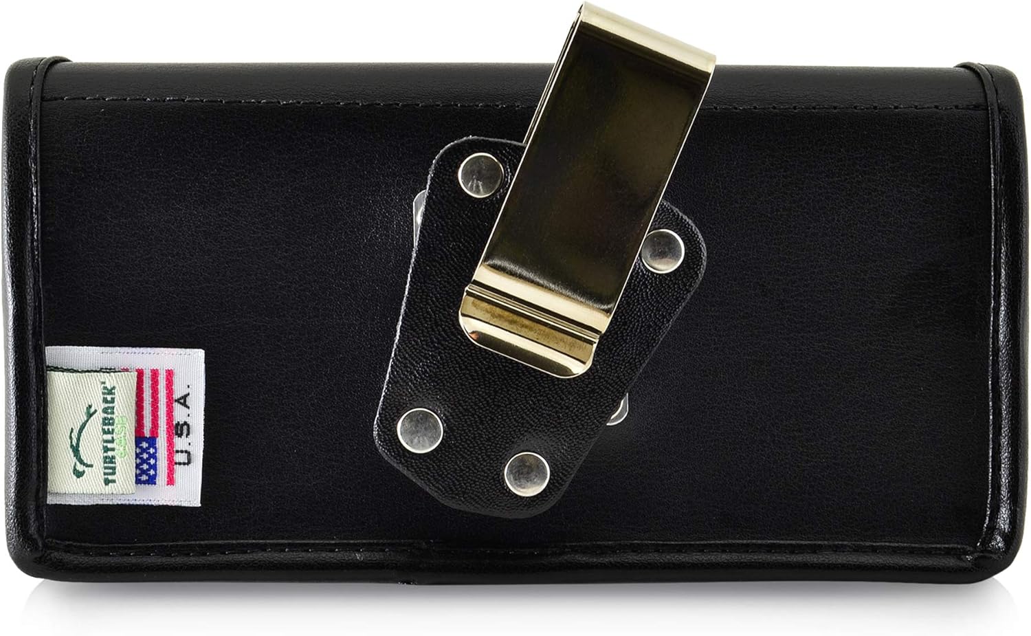 Galaxy S10e A10e Belt Case, Turtleback Galaxy S10e A10e Holster, Rotating Belt Clip, Black Leather Pouch, Heavy Duty Horizontal