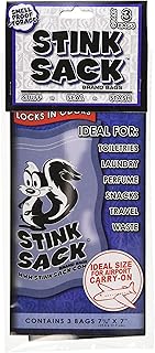 Stink Sack 3pc Smell Proof Storage Bags - Black - 7.5