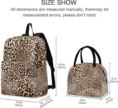 ISAOA Zaino per bambini con stampa leopardata e ghepardo, borsa da viaggio per bambini e bambine, #1, Taglia unica