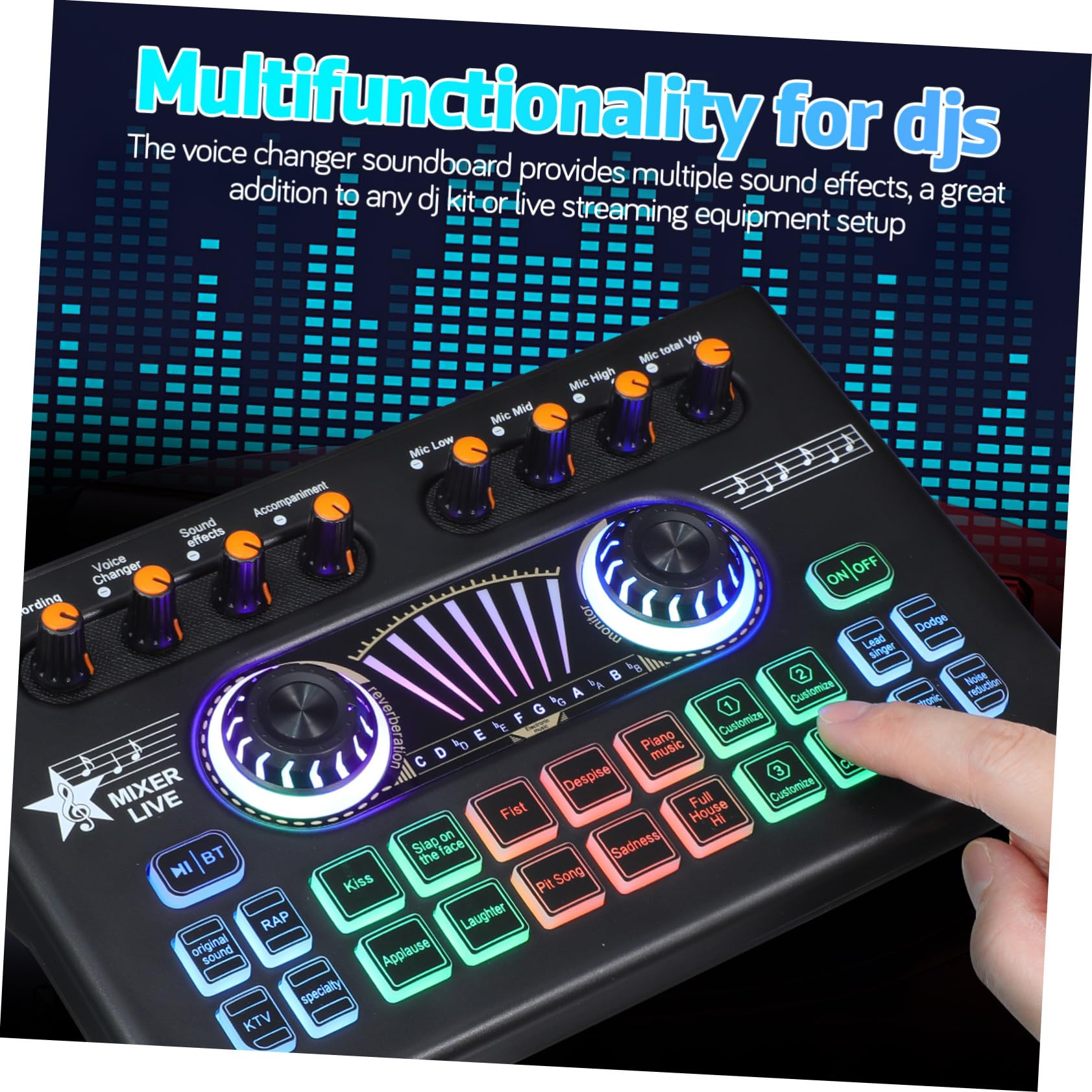 E300 Doppelmikrofon X3 Audiomixer Satz für Podcast und Dj | Schwarz, Metall Kunststoff, 1 Satz, für Streaming und Einsteiger, mit Stimmverzerrer