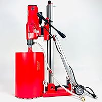 BLUEROCK 12Z1 T/S 2-Speed Concrete Core Drill with Tilting Stand & Vacuum Base - 12" Heavy Duty Coring Rig