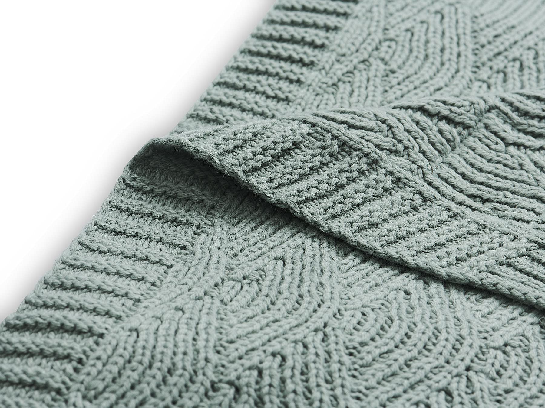 Jollein 516-522-65285 - Manta infantil de punto (talla L), color verde 100 x 150 cm.