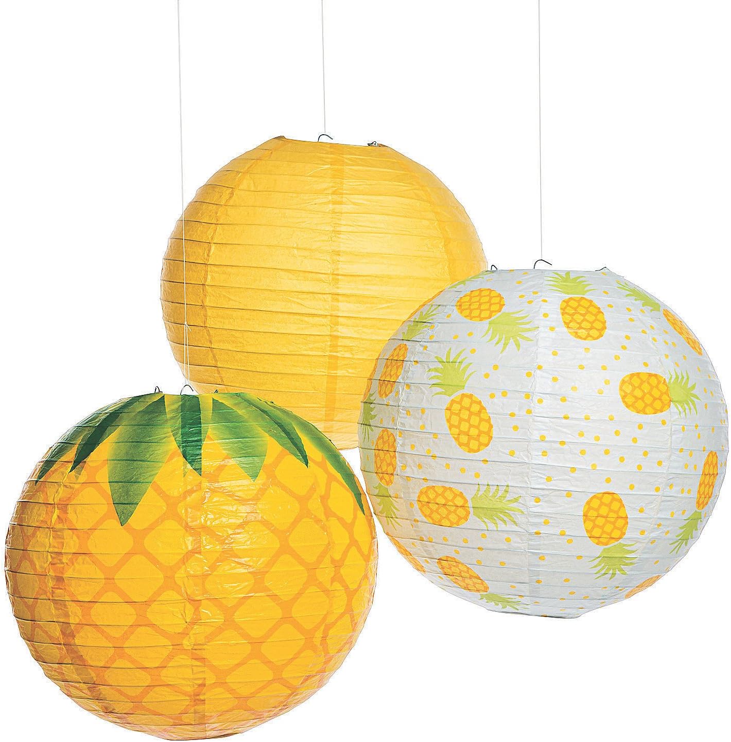 Fun Express Pineapple Lantern Party Decor Hanging