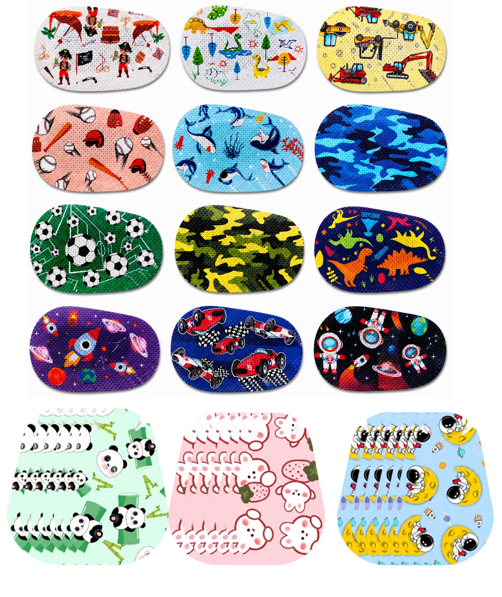 Eye Patches for Lazy Eye, 38-Piece Eye Patch for Kids, Mixed Style Eye Patches for Occlusion Use, Children's Daily Eye Care Eyepatch-image-45