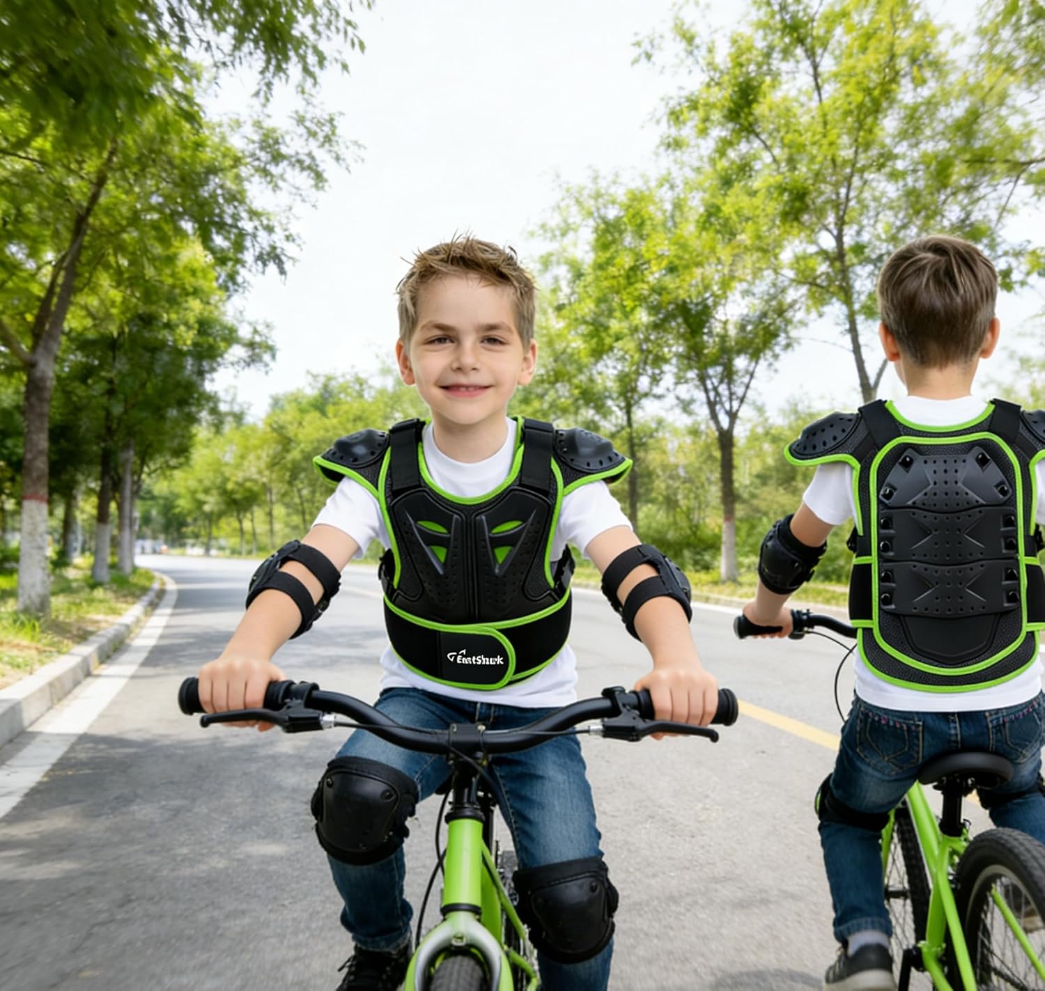 Kids Chest Protector Dirt Bike Gear Youth Motorcycle Riding Protective Gear Motocross Chest Armor for Boys Girls Mountain Biking Cycling Off-Road Riding Skiing Skating