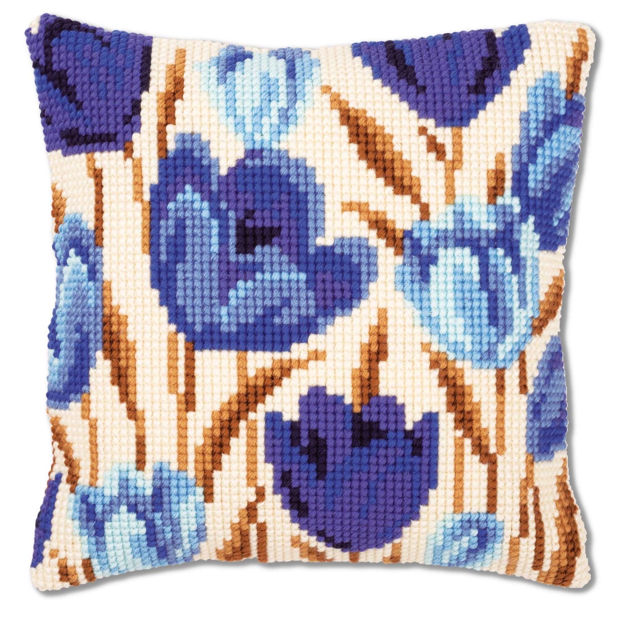 Vervaco Multi Crocus Cross Stitch Cushion, -Colour