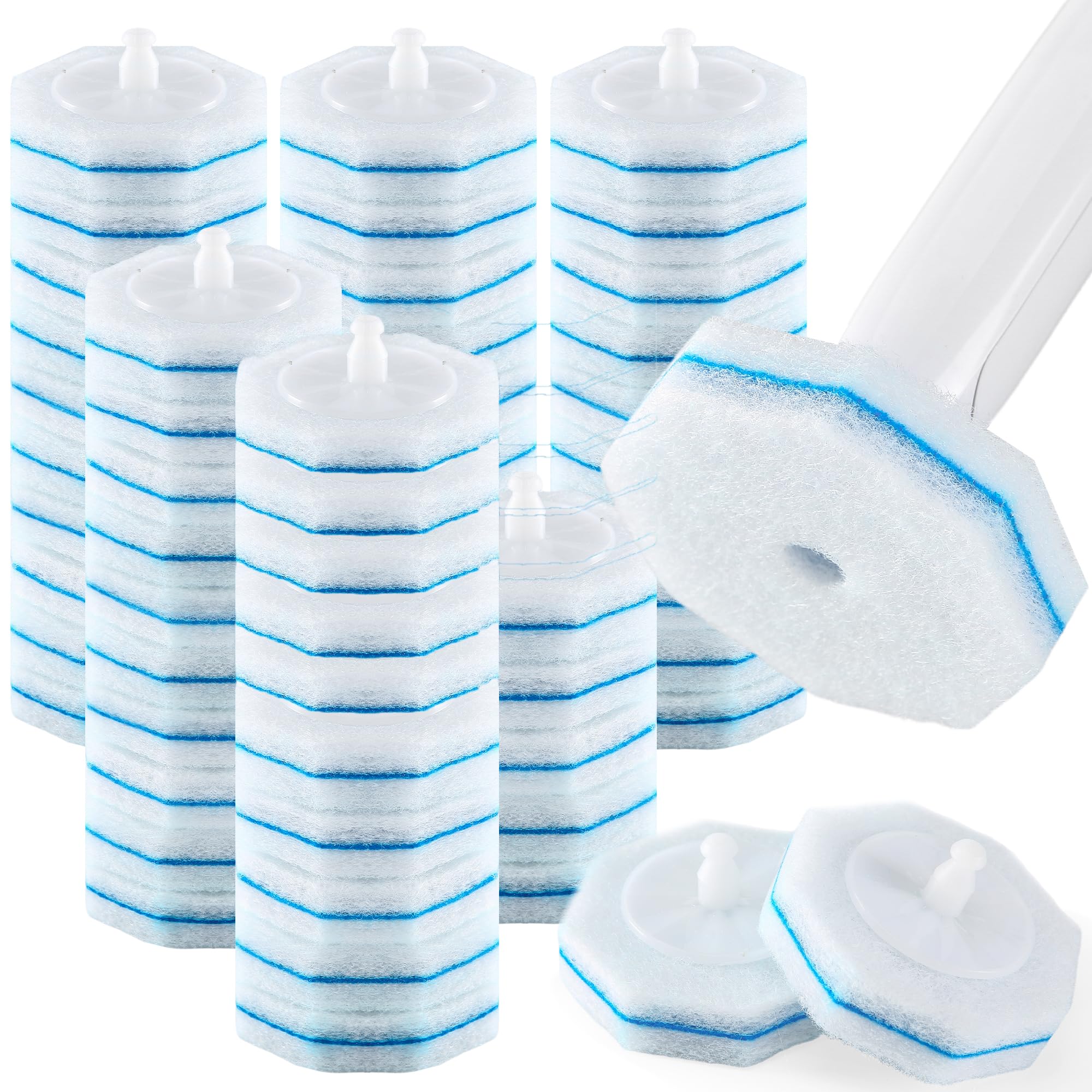55 cuscinetti di ricambio per WC compatibili con Clorox Wand, schiuma