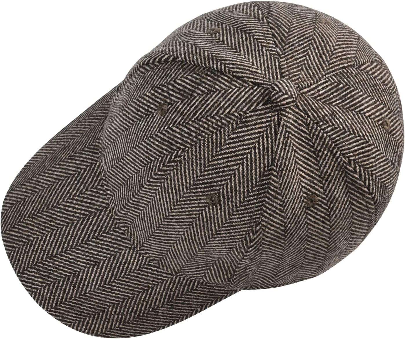 BOTVELA Men's Herringbone Tweed Baseball Cap Wool Blend Fitted Hat - Image 4