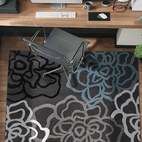 Miniatura 2 de Tapete moderno y contemporáneo con diseño de flores