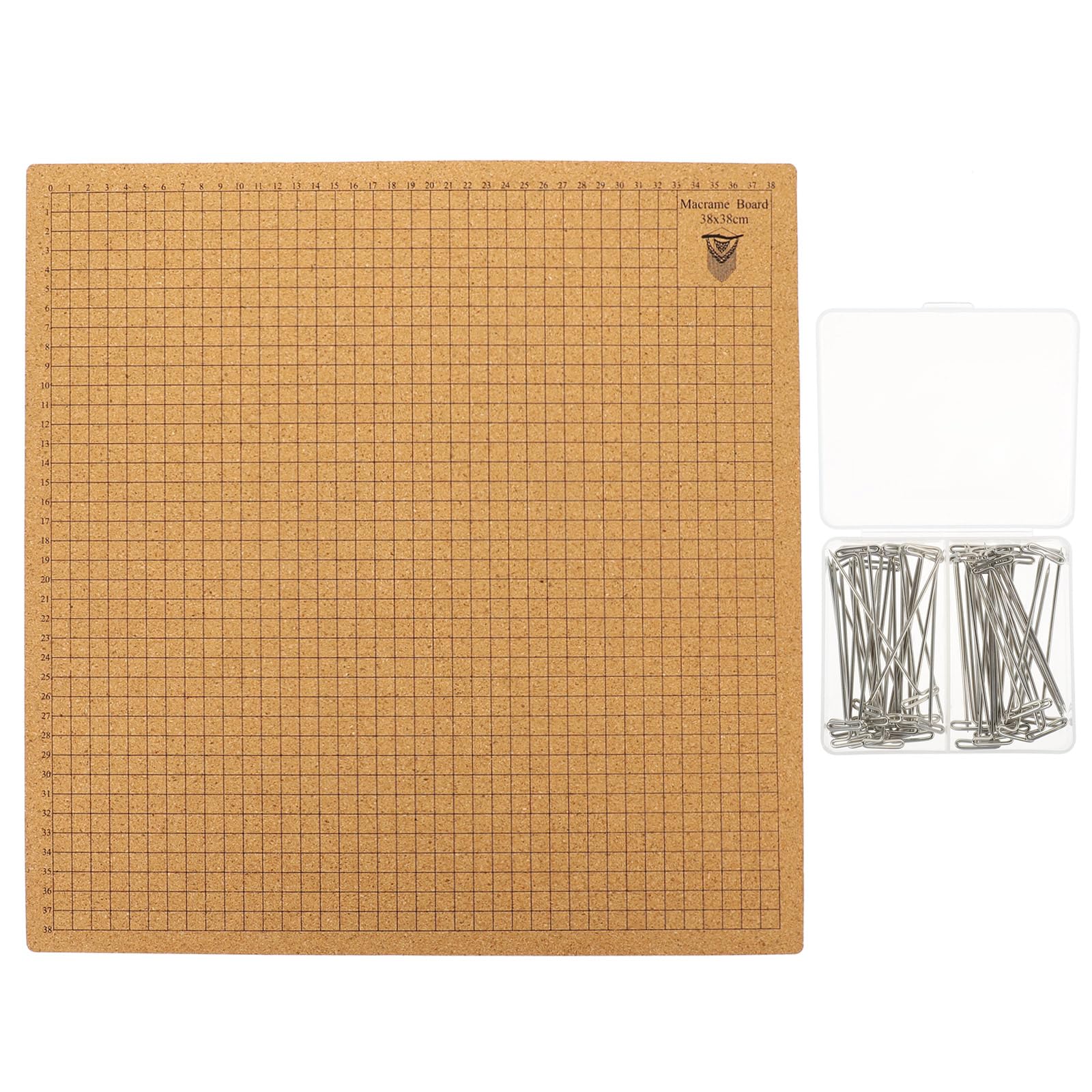 Alipis Tablero de Corcho para Macramé Alfileres en T de Acero Inoxidable, Tablero Suave para Proyecto de Pulsera DIY, Adecuado para Manualidades y Artesanía