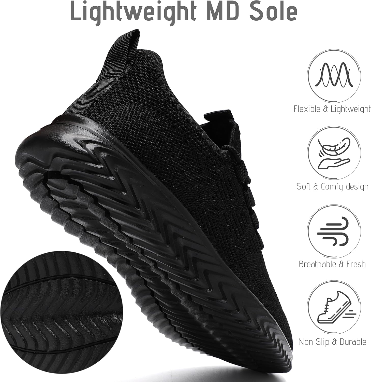 Mens Running Shoes Tennis Shoes Walking Gym Sneakers Lightweight Non Slip Mesh Casual Workout Sneakers - Image 4