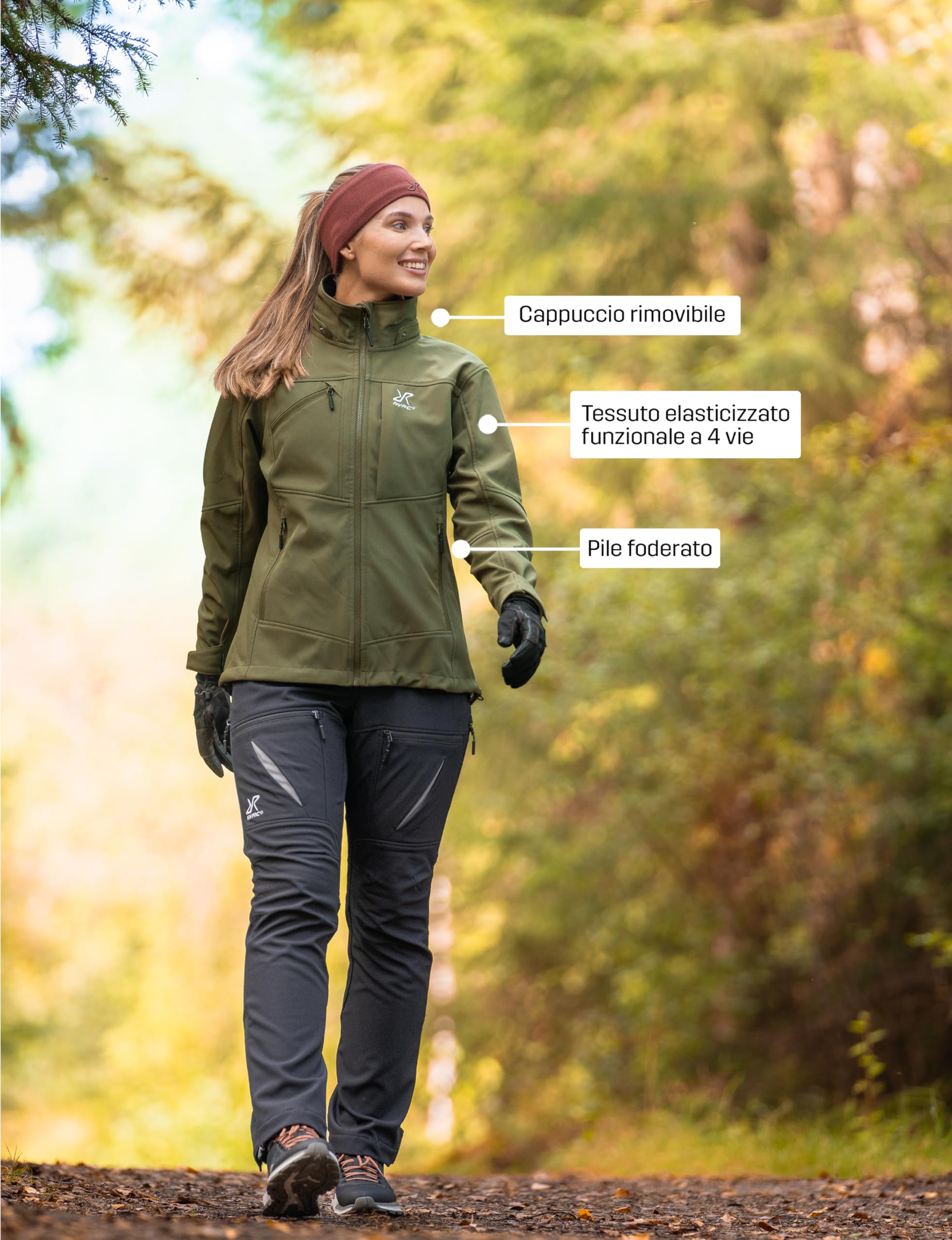 RevolutionRace Hiball Softshell Jacket da Donna, Giacca da Esterno per Escursionismo