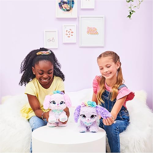 Miniatura 5 de Present Pets, Juguete de Peluche Sorpresa Interactivo de Fairy Puppy con Más de 100 Sonidos y Acciones (El Estilo Puede Variar), Regalos para Niñas,