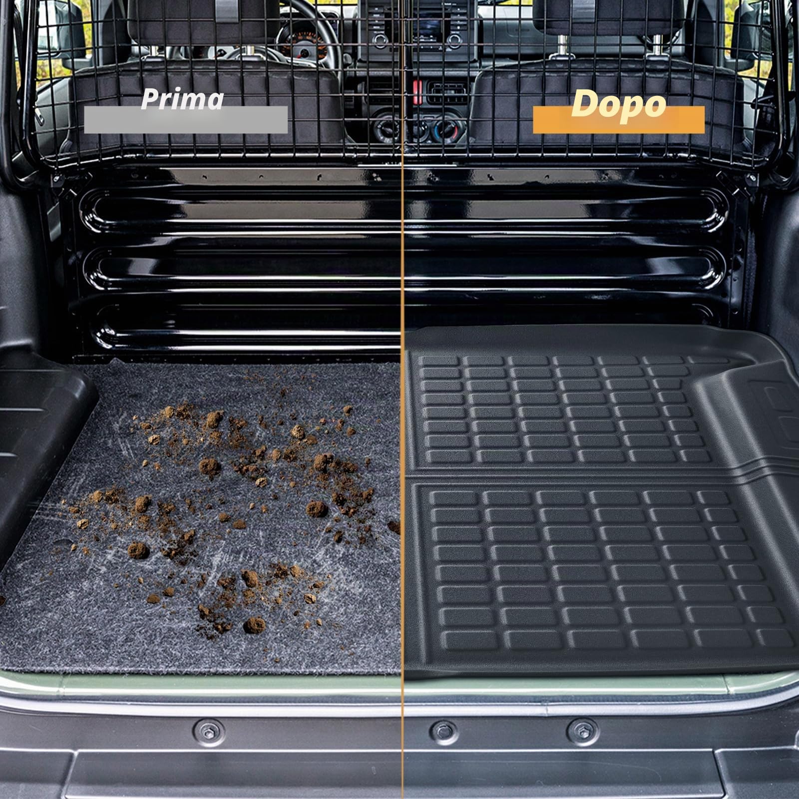 ECOZEN Vasca Baule Suzuki Jimny PRO JB64/JB74 2021-2025 3D Specifica In TPE Proteggi Bagagliaio auto Jimny Tappetino del bagagliaio con bordino rialzato resistente impermeabile tutte le stagioni