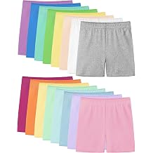 Ruisita 16 Pack Girls Biker Cartwheel Shorts Toddler Under Dress Dance Short for Kids