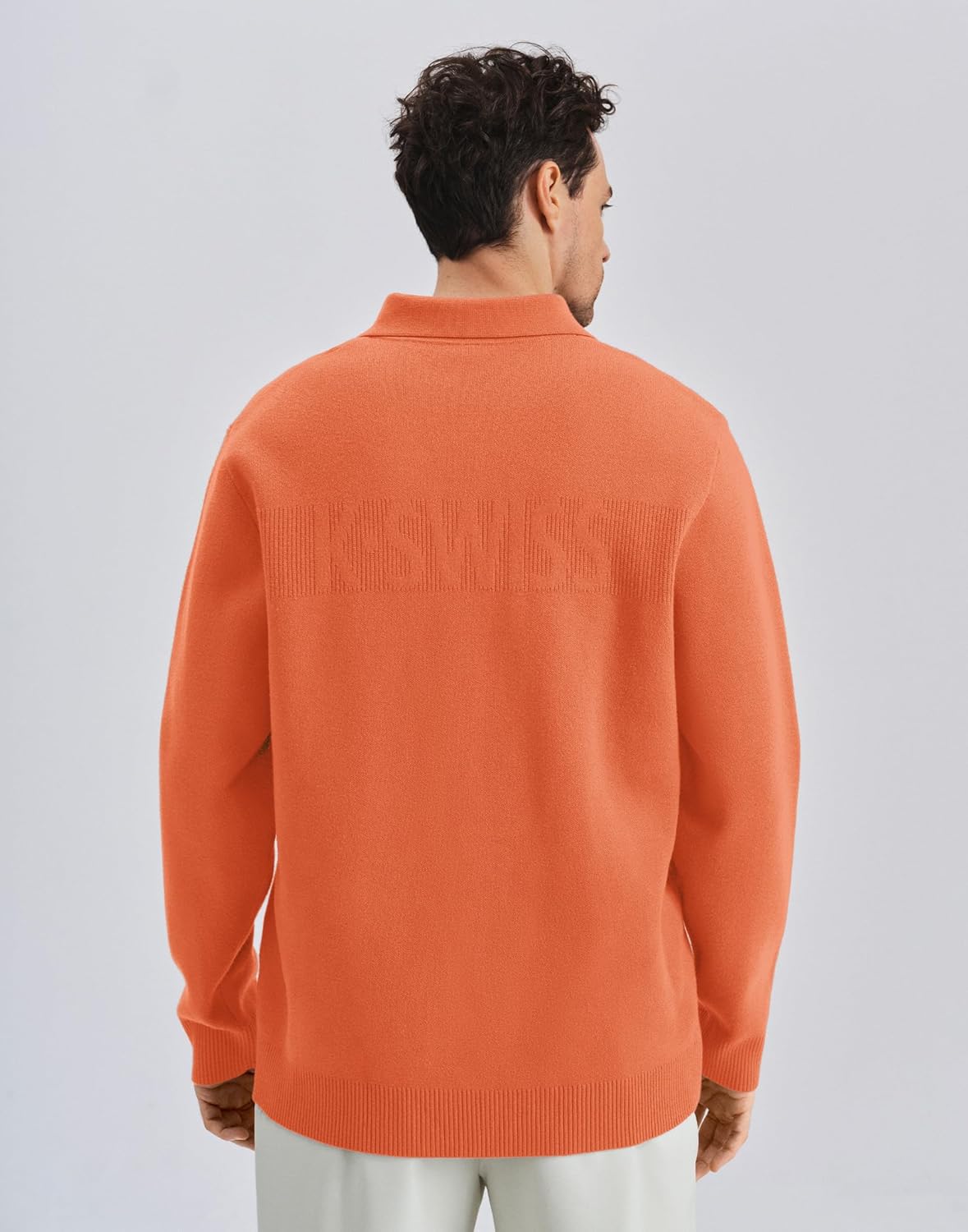 K-Swiss Men's Knit Polo Shirts - Long Sleeve Polo Sweaters Shirt Classic Collared Button Casual Work Golf - Image 3