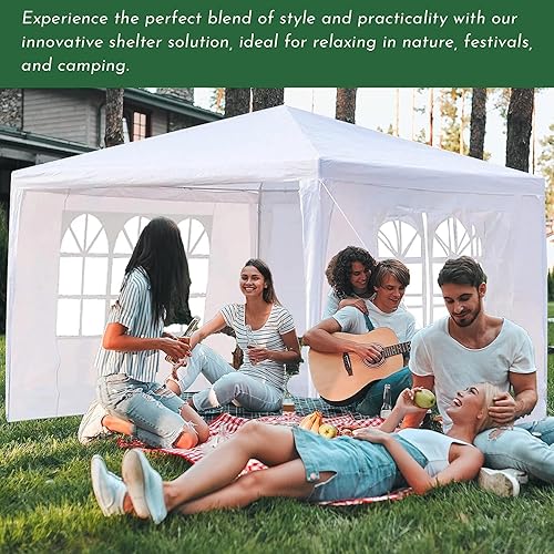 Miniatura 2 de Tienda de campaña para fiestas, cenador al aire libre, boda, patio, camping, cochera, toldo con paredes laterales extraíbles, tienda de campaña