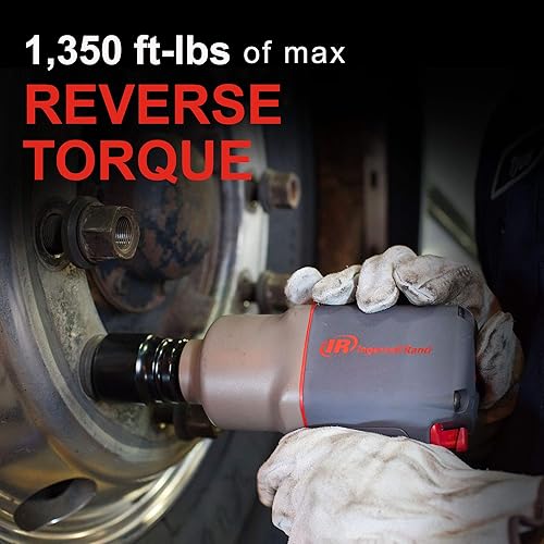 Miniatura 6 de Ingersoll Rand 2235TiMAX-R Llave de impacto neumática de 12 pulgada, color rojo y llave de impacto neumática de 34 pulgadas 2145QiMAX de 34