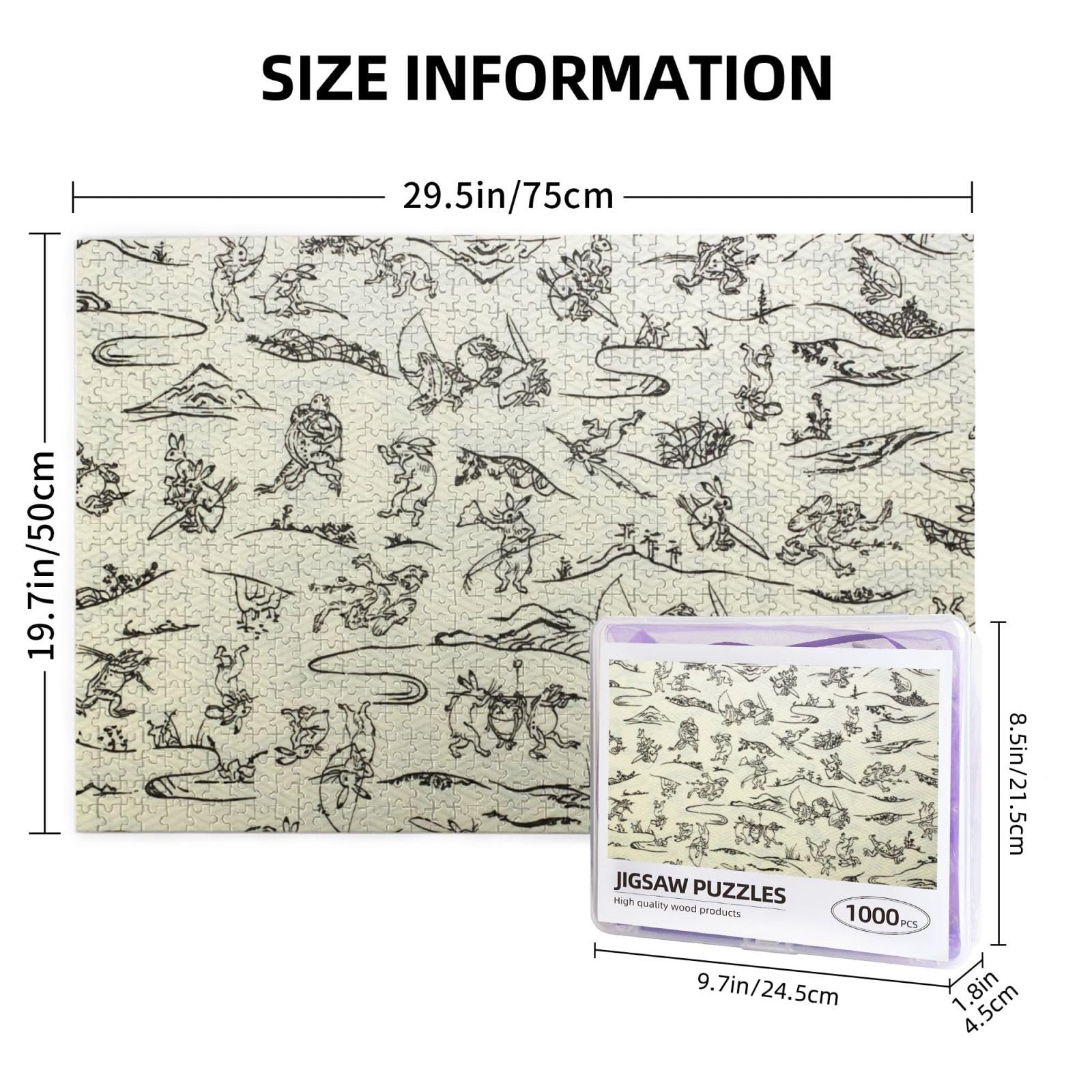 ジグソーパズル　1000ピース　9個セット Amazon.co.jp: ジグソーパズル 1000ピース 鳥獣戯画 木製 Puzzle 減圧