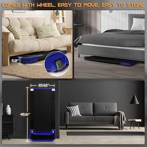 Miniatura 6 de Caminadora de 300 libras de capacidad, para debajo del escritorio, con control remoto y pantalla LED, cinta de correr portátil para uso en casa y