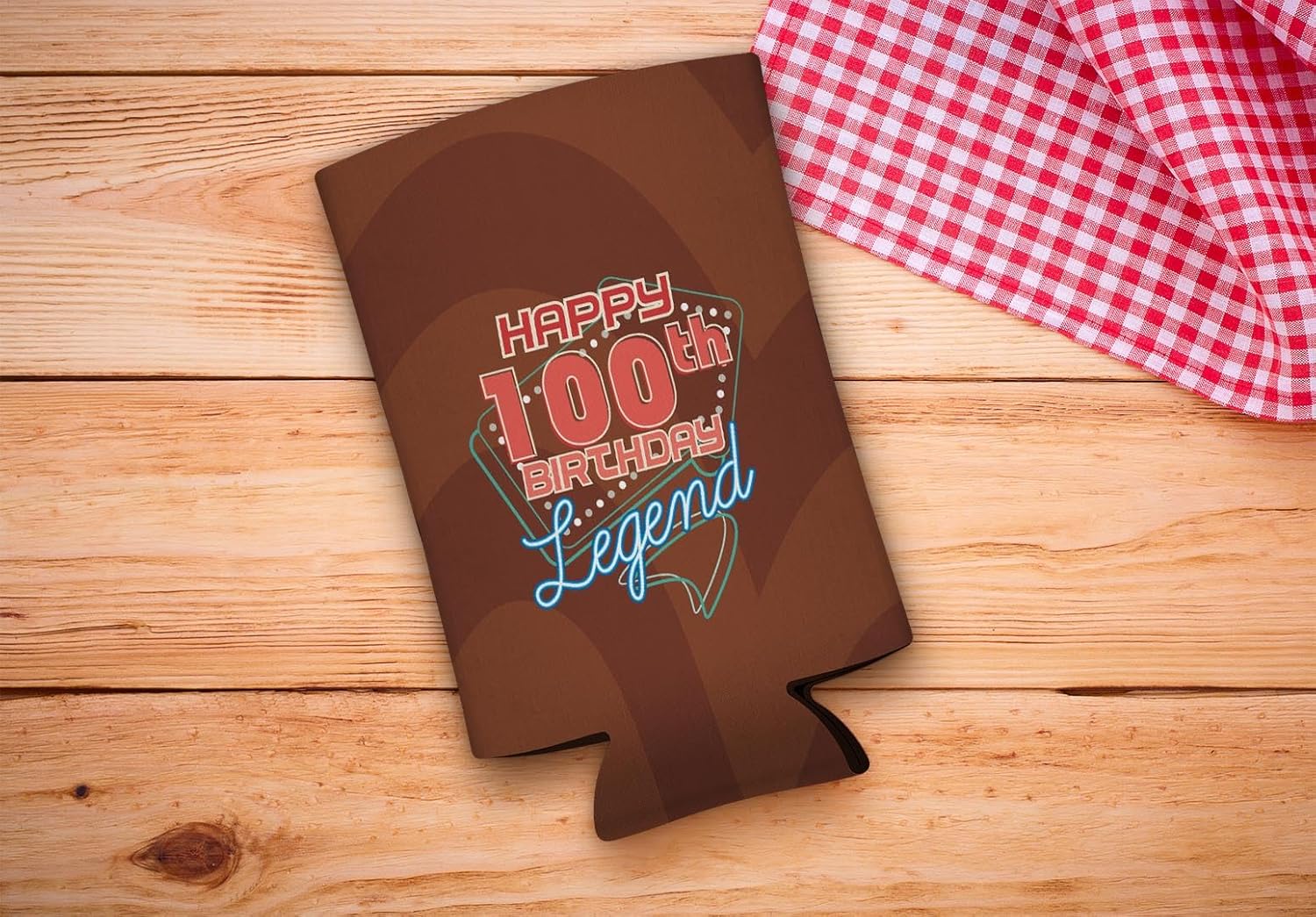 100th Birthday Decorations For Men Happy 100th Birthday Legend 12-Pack Ultra Slim Can Thermocoolers