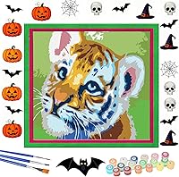 Vista 1 de Kit de pintura por números enmarcado de Wings Giant para niños de 4-8, 8-12 años, tema de perro de dibujos animados para principiantes, pintura