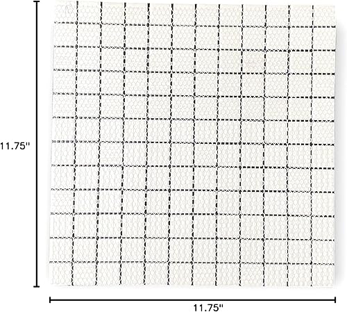 Miniatura 7 de TDPW-UGSW1X1-404 Azulejo de mosaico cuadrado de porcelana blanca de 78 pulgadas con acabado sin esmaltar para suelos de baño, paredes, salpicaduras