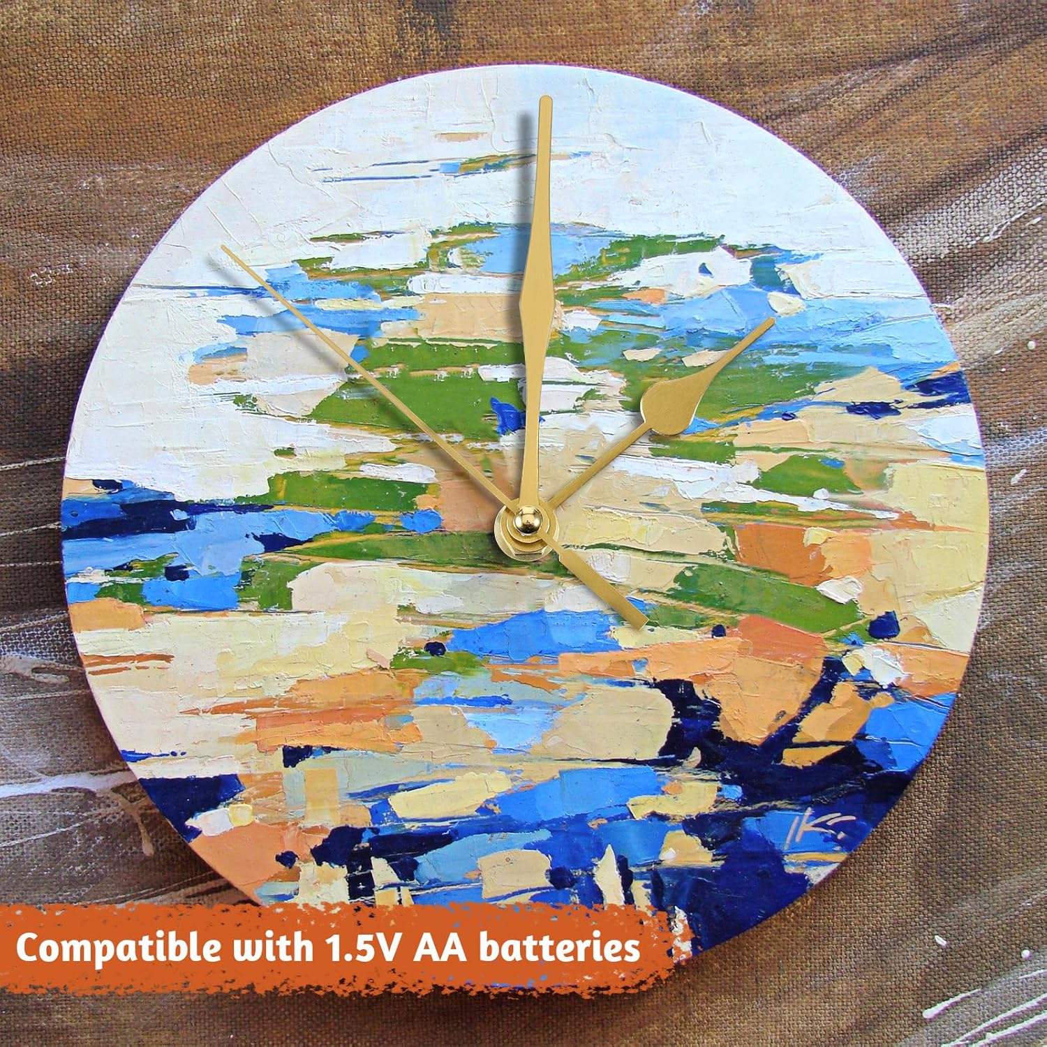 Battery Powered DIY Clock Mechanism Replacement Kit, Quartz Silent DIY Wall Clock Repair Parts, Motor Replacement with 3 Hands