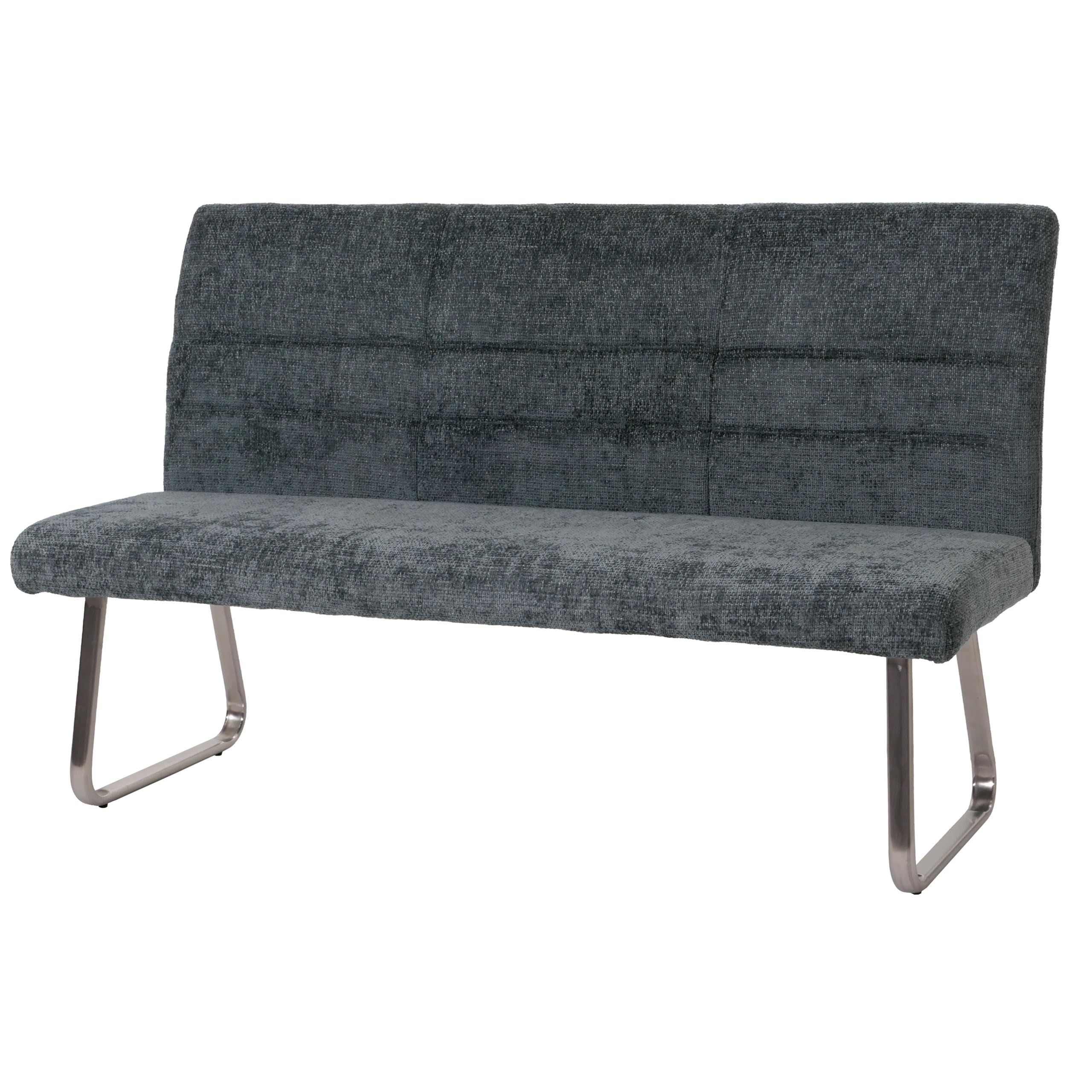 Mendler Sitzbank HWC-G55 160cm Edelstahl - blau-grün