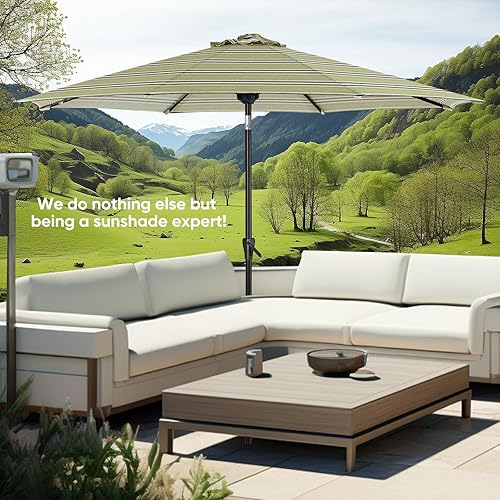 Miniatura 30 de Tempera Patio Market Outdoor Table Umbrella with Push Button Tilt and Crank,Large Sun Umbrella with Sturdy Pole&Fade resistant canopy,Easy to set