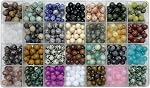 960Pcs 6mm Natural Gemstone Beads,1mm Hole Adult Jewelry Craft