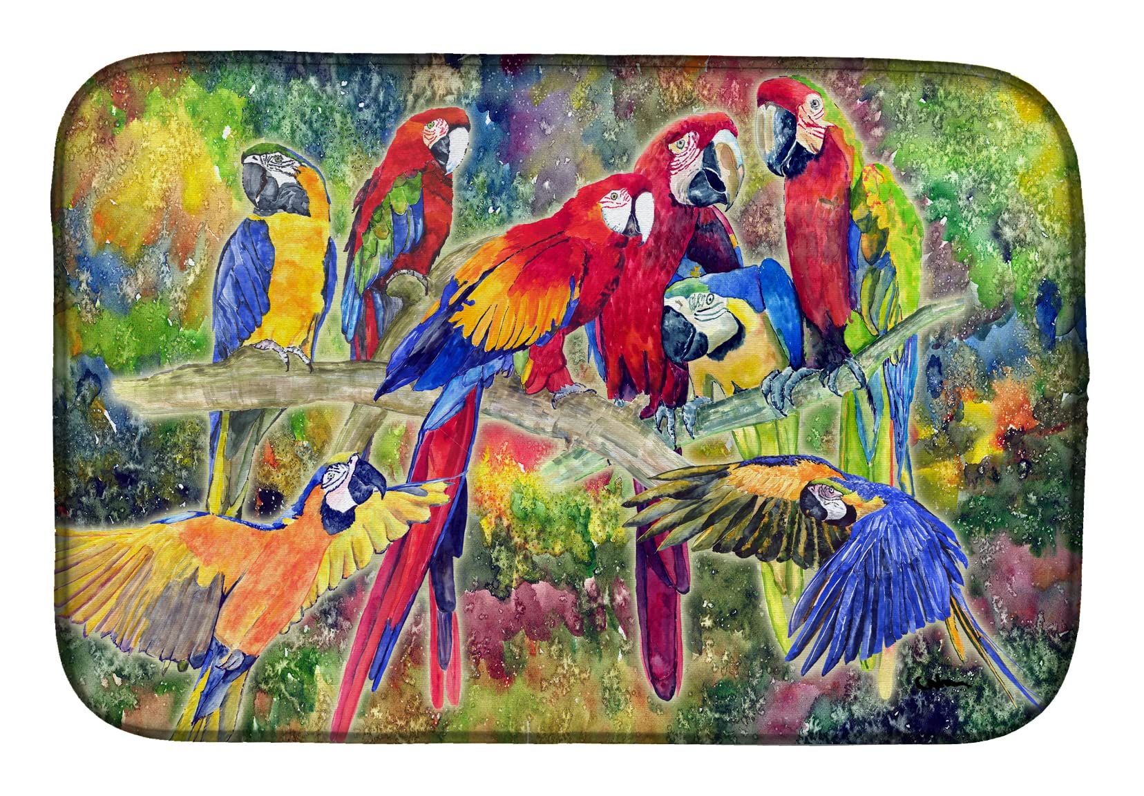 Tapis de séchage perroquet 35,6x53,3 cm Caroline's Treasures 8600DDM