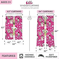 Vista 4 de Franco Juego de cortinas para habitación de niños, 82 x 84 pulgadas, LOL Surprise