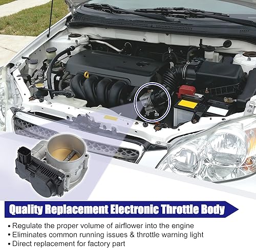 Miniatura 6 de X AUTOHAUX 161198J103 Conjunto electrónico del cuerpo del acelerador del coche para NISSAN ALTIMA 3.5L V6 2002-2006 aleación de aluminio de plástico