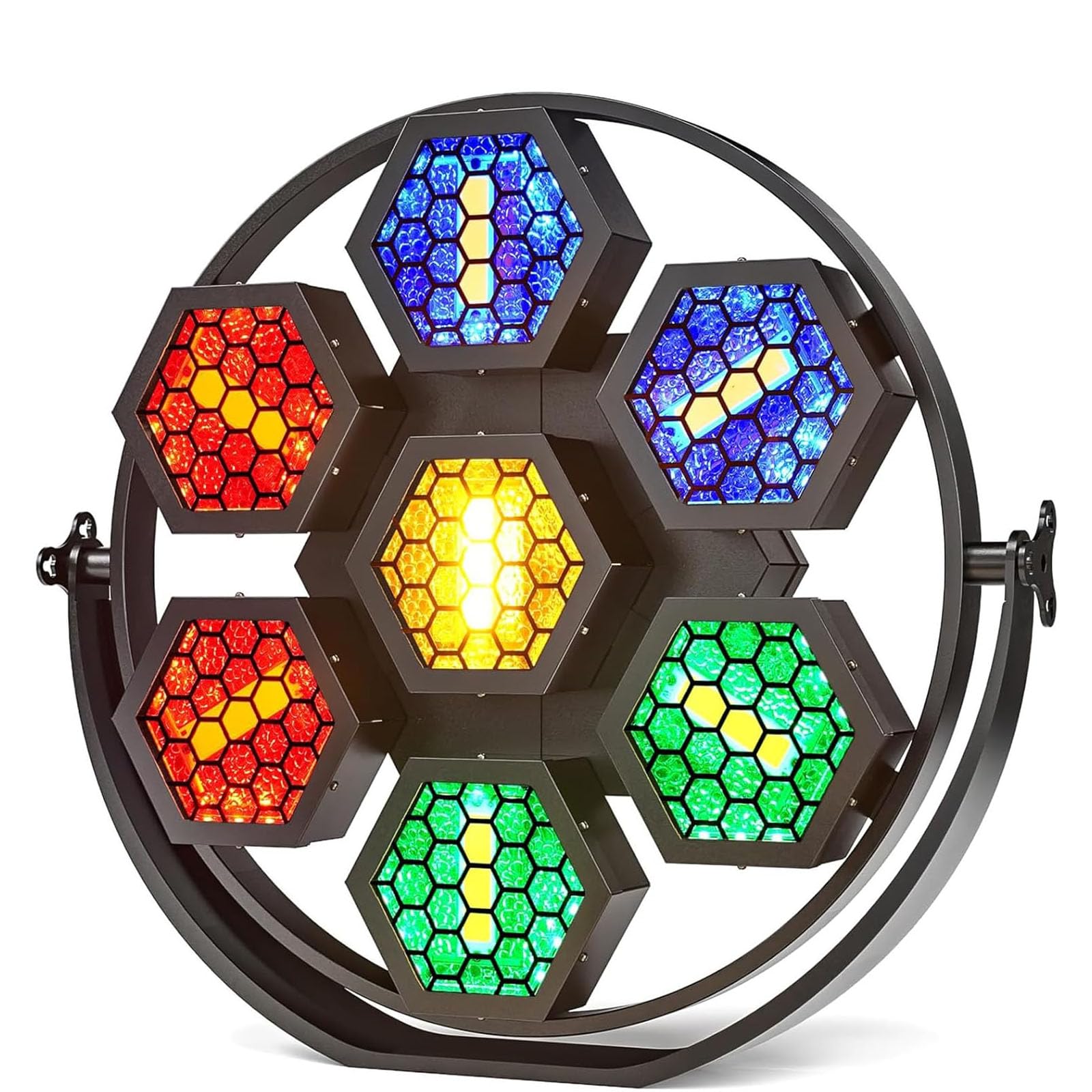 Luz de escenario LED de 350W con 7 cápsulas hexagonales retro