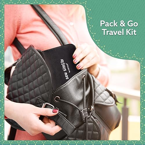 Miniatura 16 de ARTIKA Kit de costura para adultos y niños (94 piezas) – Pequeño juego para principiantes con hilo multicolor, agujas, tijeras, dedal y clips – Kits