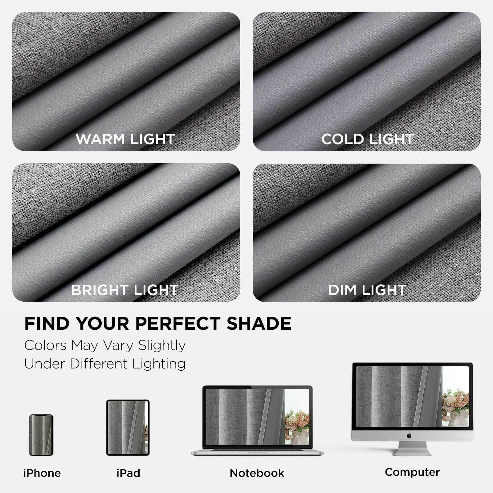 Joydeco Cortinas Opacas de 63 Pulgadas de Largo, 2 Paneles, Burg, Cortinas de oscurecimiento de habitación para Dormitorio, Cortinas térmicas 100% Opacas con Textura, protección de privacidad, Juego