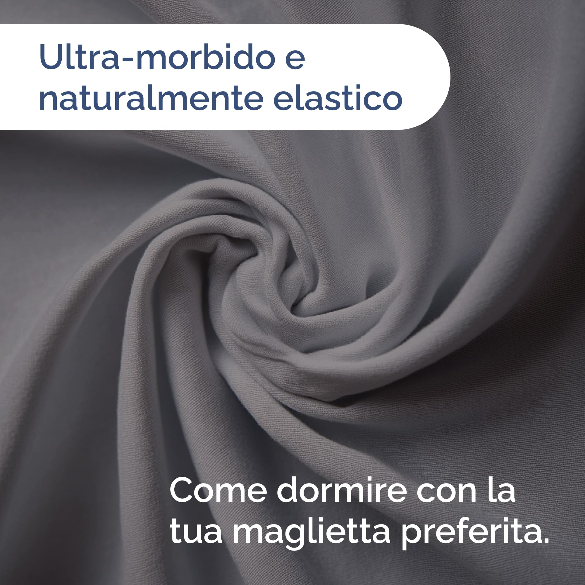 Lenzuolo con angoli 90x200 cm – Lenzuolo in jersey elasticizzato 100% cotone, certificato Oeko-TEX, premium, morbido, coprimaterasso in jersey per materassi a molle fino a 30 cm – Grigio scuro